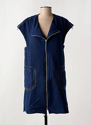 Robe courte sans manche sans manche bleu ARELINE femme