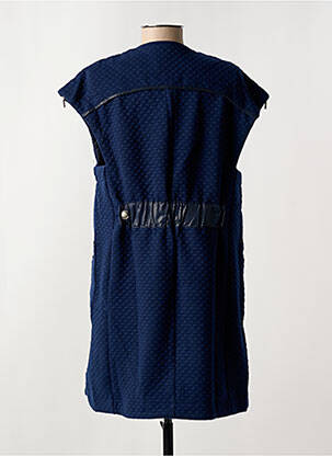 Robe courte sans manche sans manche bleu ARELINE femme
