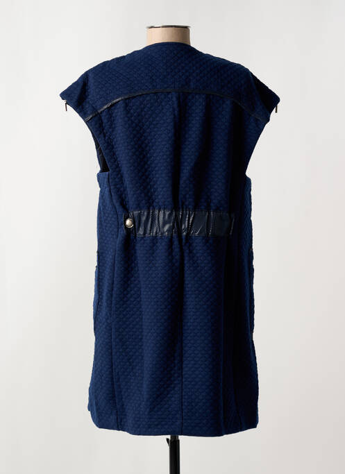 Robe courte sans manche sans manche bleu ARELINE femme