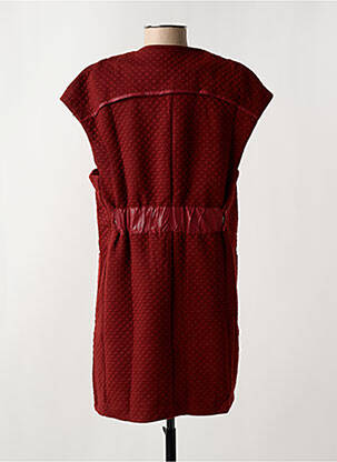 Robe courte sans manche sans manche rouge ARELINE femme