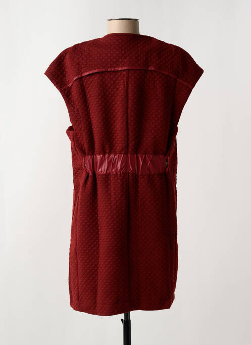 Robe courte sans manche sans manche rouge ARELINE femme