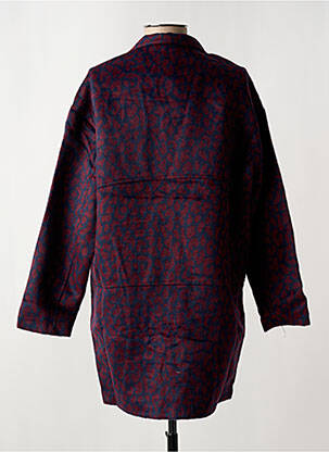 Manteau court coupe droite sans capuche bleu ARELINE femme