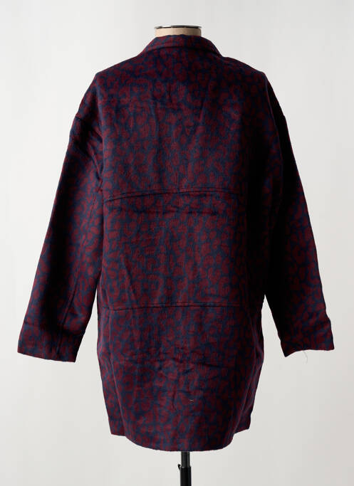 Manteau court coupe droite sans capuche bleu ARELINE femme