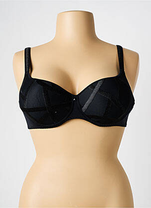Soutien-gorge effet matière satinée haut soutien-gorge moulé noir LOUISA BRACQ femme