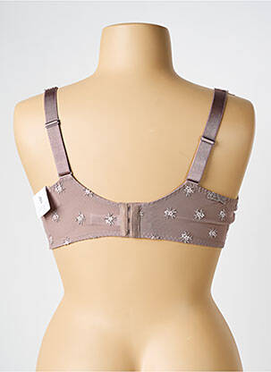 Soutien-gorge effet matière satinée haut soutien-gorge moulé marron LOUISA BRACQ femme