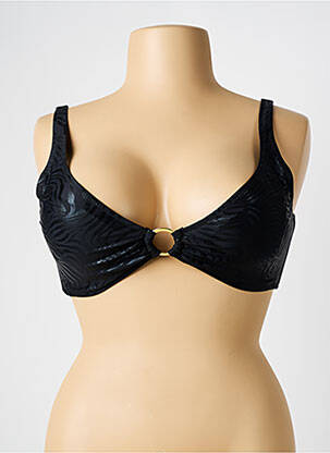 Haut de maillot de bain stretch haut soutien-gorge moulé noir DEIDAD femme