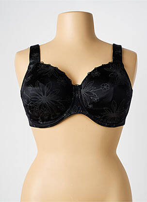 Soutien-gorge effet matière satinée haut soutien-gorge emboitant noir ULLA DESSOUS femme