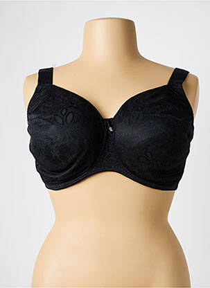 Soutien-gorge effet matière satinée haut soutien-gorge emboitant noir ULLA DESSOUS femme
