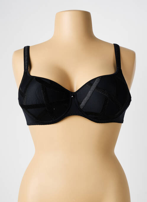 Soutien-gorge effet matière satinée haut soutien-gorge moulé noir LOUISA BRACQ femme