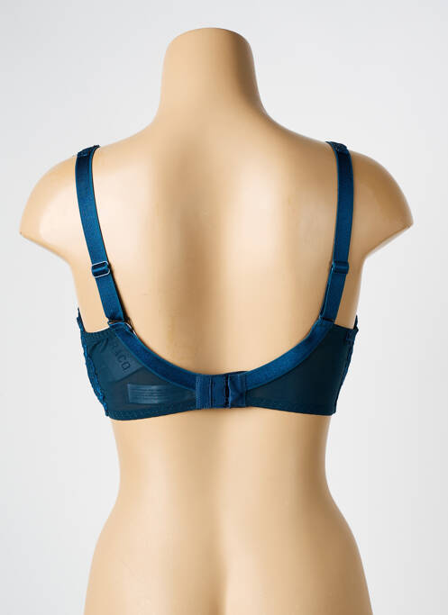 Soutien-gorge effet matière satinée haut soutien-gorge emboitant bleu LOUISA BRACQ femme