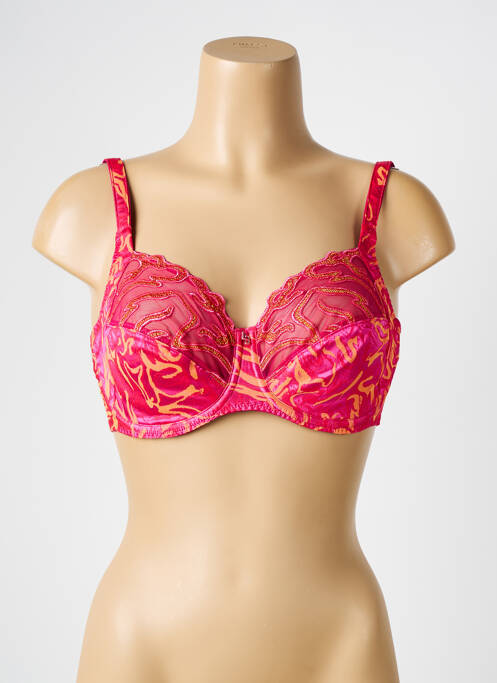 Soutien-gorge effet matière satinée haut soutien-gorge emboitant rose LOUISA BRACQ femme