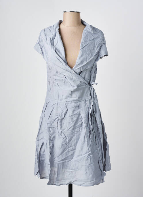 Robe mi-longue bleu ARELINE pour femme