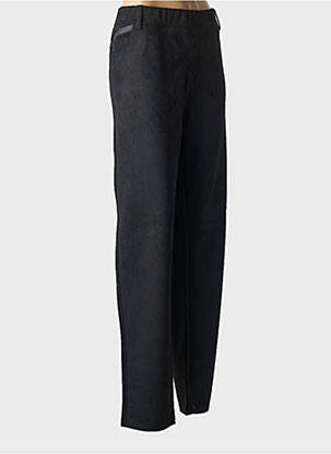 Pantalon droit stretch taille normale noir GEVANA femme