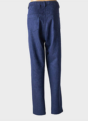 Pantalon droit stretch taille normale bleu GEVANA femme
