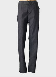Pantalon droit stretch taille normale noir GEVANA femme