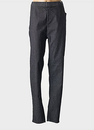 Pantalon droit stretch taille normale noir GEVANA femme