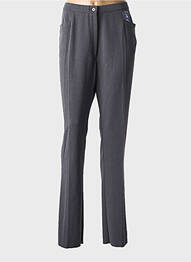 Pantalon droit stretch taille normale gris GEVANA femme