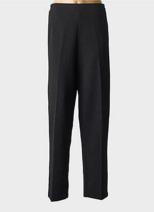 Pantalon droit tissage crêpe taille normale noir GEVANA femme