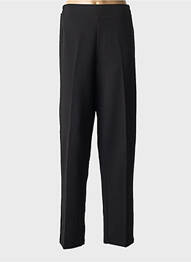 Pantalon droit tissage crêpe taille normale noir GEVANA femme