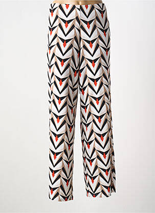 Pantalon droit stretch taille normale blanc GEVANA femme