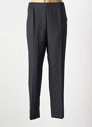 Pantalon droit tissage popeline taille normale gris GEVANA femme