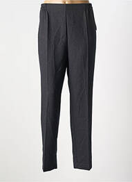Pantalon droit tissage popeline taille normale gris GEVANA femme