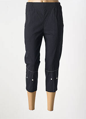 Pantacourt stretch taille normale noir GEVANA femme