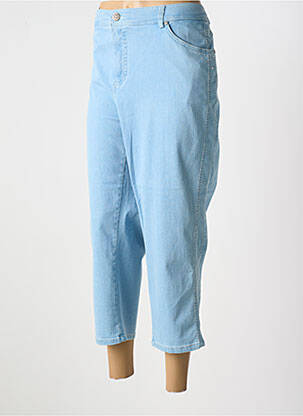 Pantalon 7/8 stretch taille normale bleu ANNA MONTANA femme