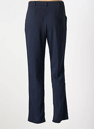 Pantalon droit tissage popeline taille normale bleu CHRISTINE LAURE femme