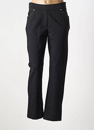 Pantalon droit stretch taille normale noir CHRISTINE LAURE femme