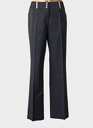 Pantalon droit tissage popeline taille normale noir PAUSE CAFE femme