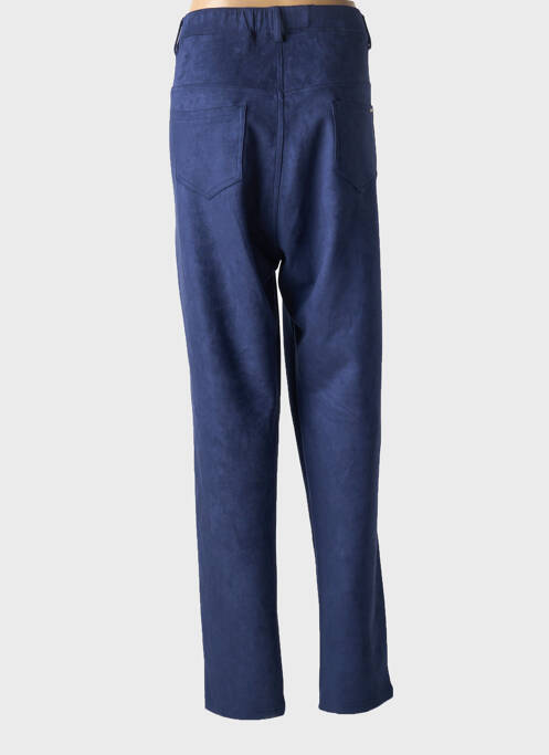 Pantalon droit stretch taille normale bleu GEVANA femme