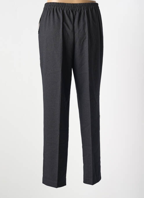 Pantalon droit tissage popeline taille normale gris GEVANA femme