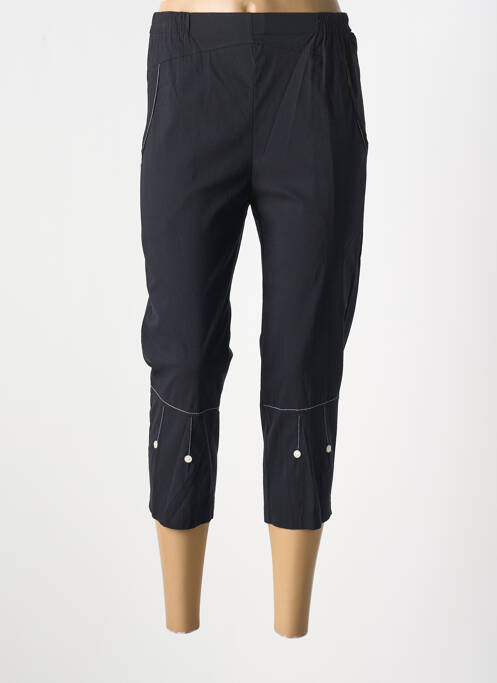 Pantacourt stretch taille normale noir GEVANA femme