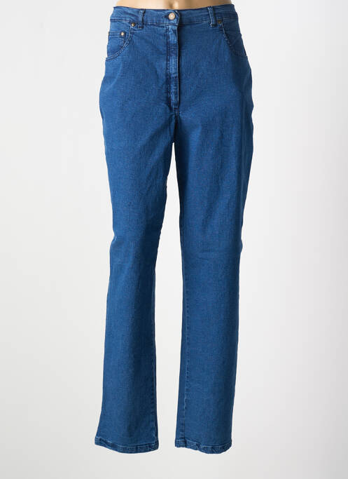 Jeans coupe droite stretch taille normale bleu JANINE PAUPORTÉ femme