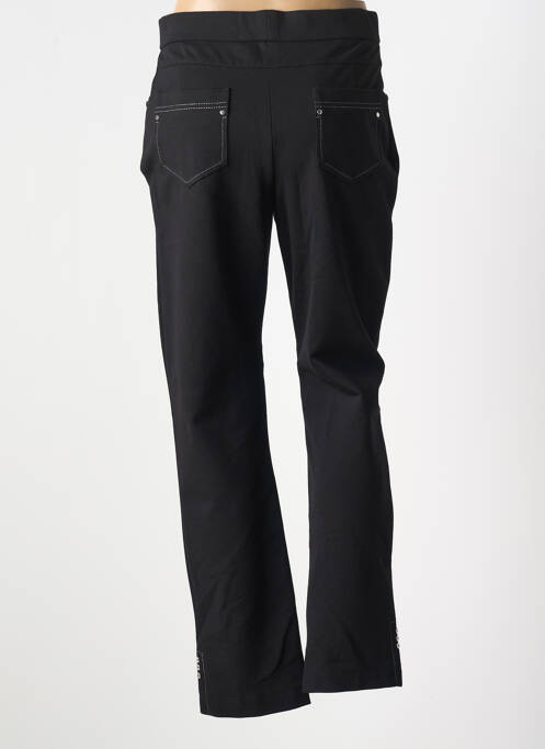 Pantalon droit stretch taille normale noir CHRISTINE LAURE femme