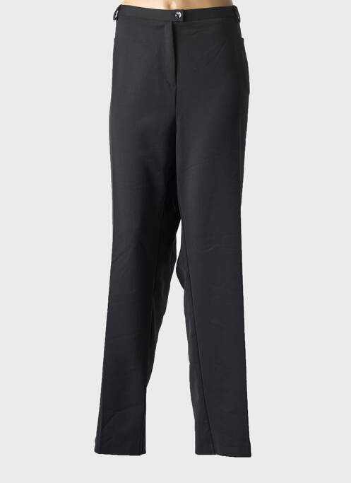 Pantalon droit tissage crêpe taille normale noir FRANCOISE F femme