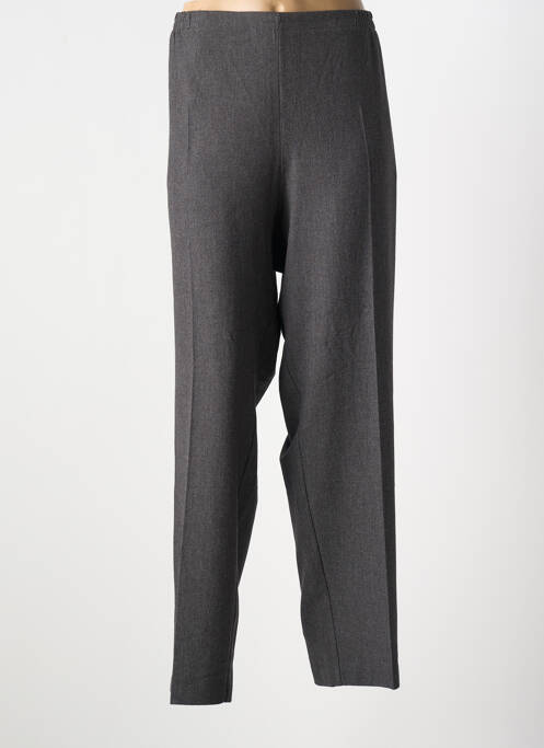 Pantalon droit tissage popeline taille normale gris FRANCOISE F femme