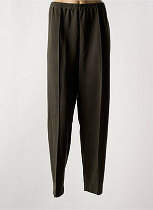 Pantalon droit stretch taille haute vert GRIFFON femme