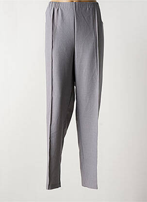 Pantalon droit taille haute taille haute gris GRIFFON femme
