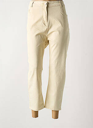 Jeans coupe droite stretch taille normale beige GRIFFON femme