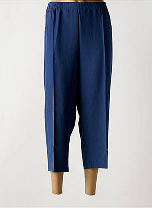 Pantacourt coupe droite taille normale bleu GRIFFON femme