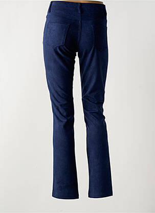 Pantalon slim taille haute taille haute bleu GEVANA femme