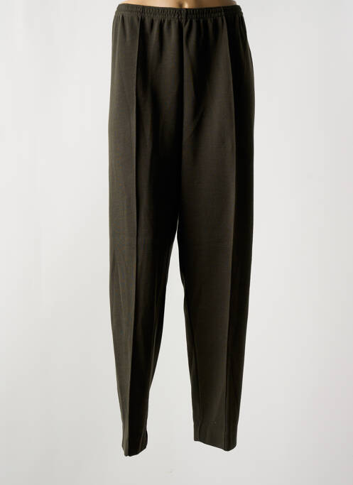 Pantalon droit stretch taille haute vert GRIFFON femme