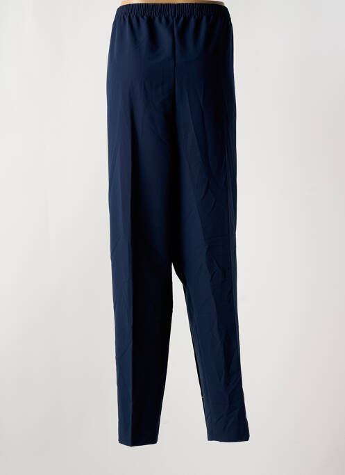 Pantalon droit tissage crêpe taille haute bleu GRIFFON femme