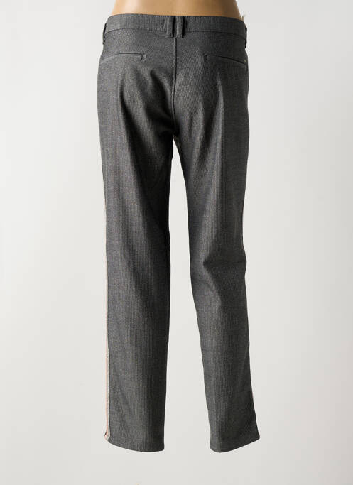 Pantalon chino broderie galons latéraux taille normale gris LE TEMPS DES CERISES femme