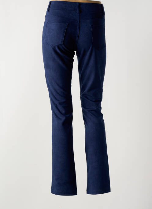 Pantalon slim stretch taille haute bleu GEVANA femme