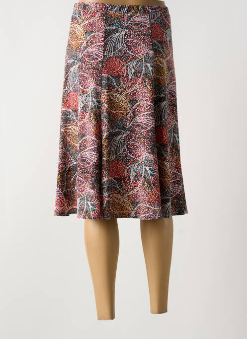 Jupe mi-longue rouge GEVANA femme