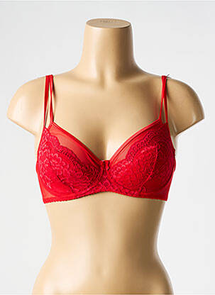 Soutien-gorge légère et transparente haut soutien-gorge emboitant rouge LINGERIE STORY femme