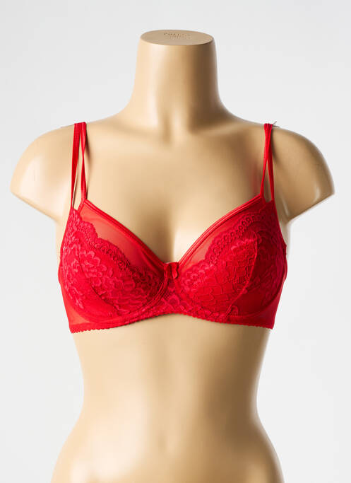 Soutien-gorge légère et transparente haut soutien-gorge emboitant rouge LINGERIE STORY femme